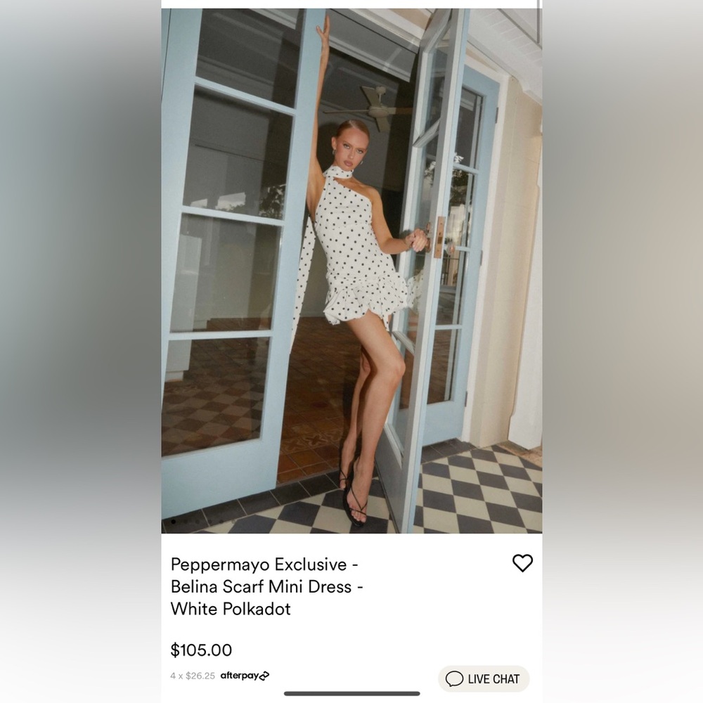 Peppermayo White One Shoulder Polka Dot Dress